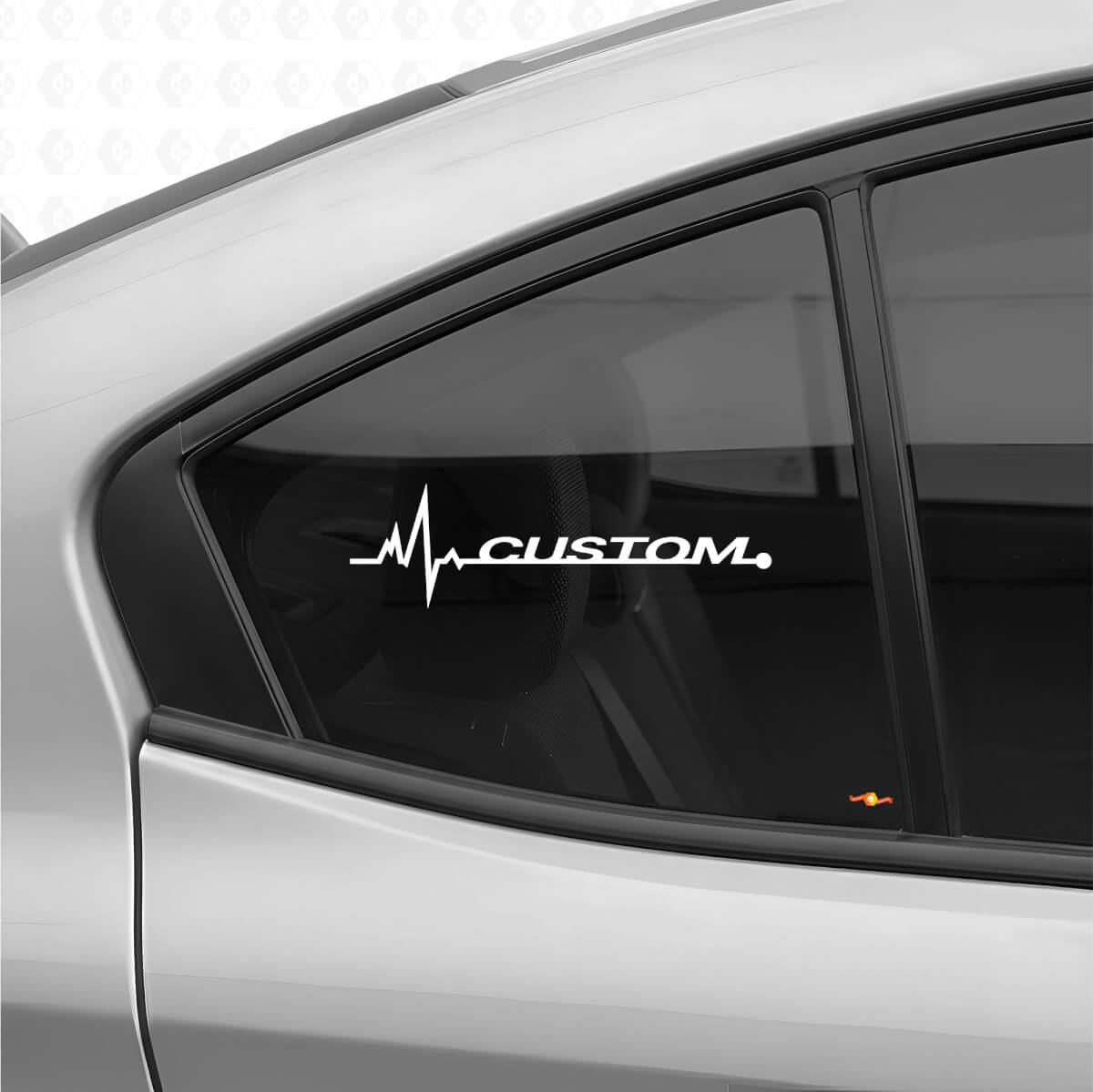  Custom Text Heartbeat Style Window Vinyl Decal Kit for Suba Cars