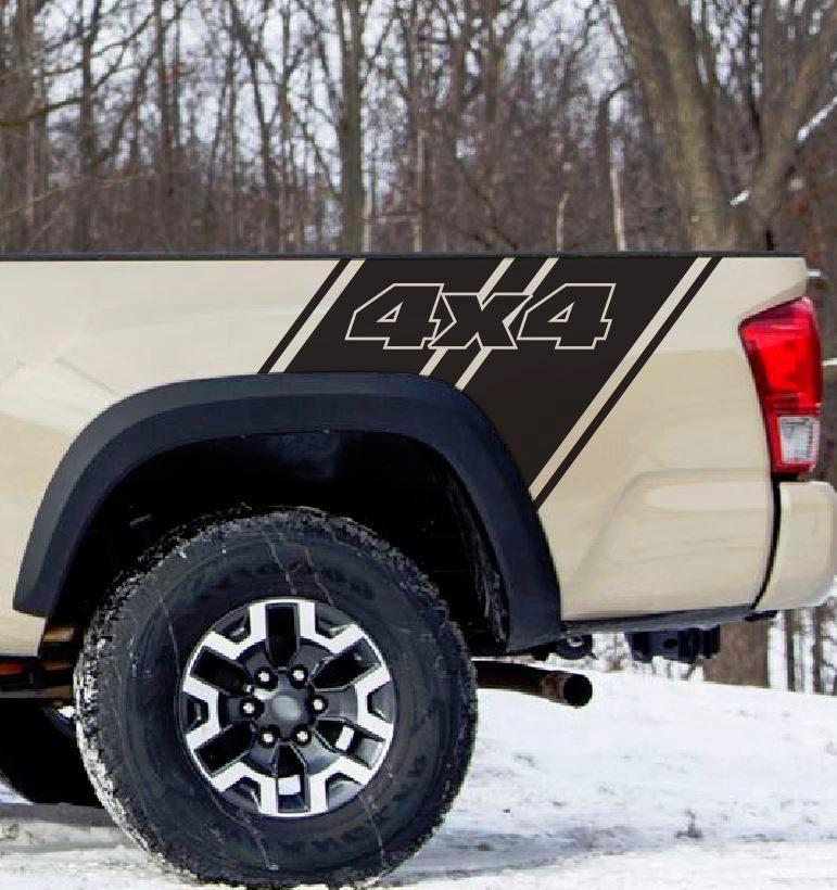 Chevrolet Silverado 1500 TRUCK 4x4 Vinyl Decal Sticker - Black Gloss - Made In USA - Natash777