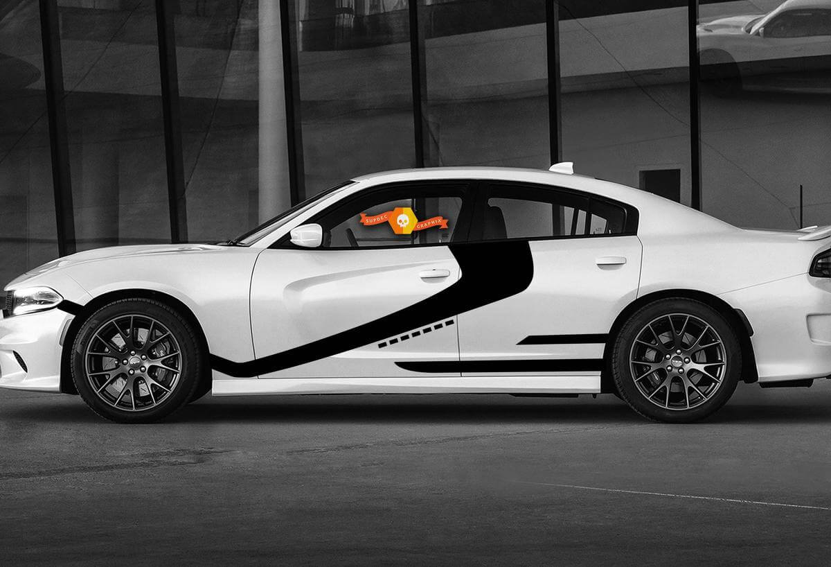 Stormtrooper Custom Side Stripes Vinyl Decal Kit for Dodge Charger 