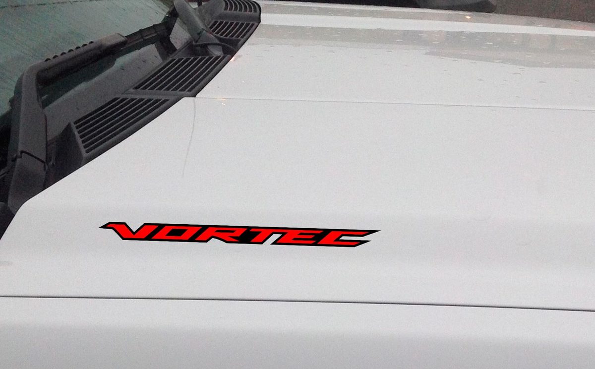 VORTEC Hood Vinyl Decal Sticker: Chevrolet Silverado GMC Sierra Truck (Outlined)