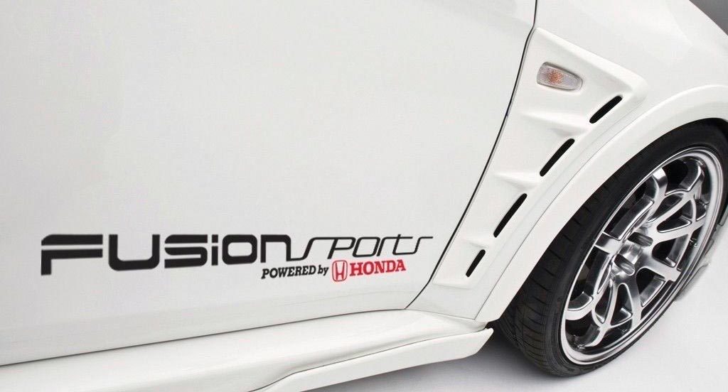 Fusion Sports Powered by Honda Car Decal Vinyl Sticker Civic S2000 Accord Si D