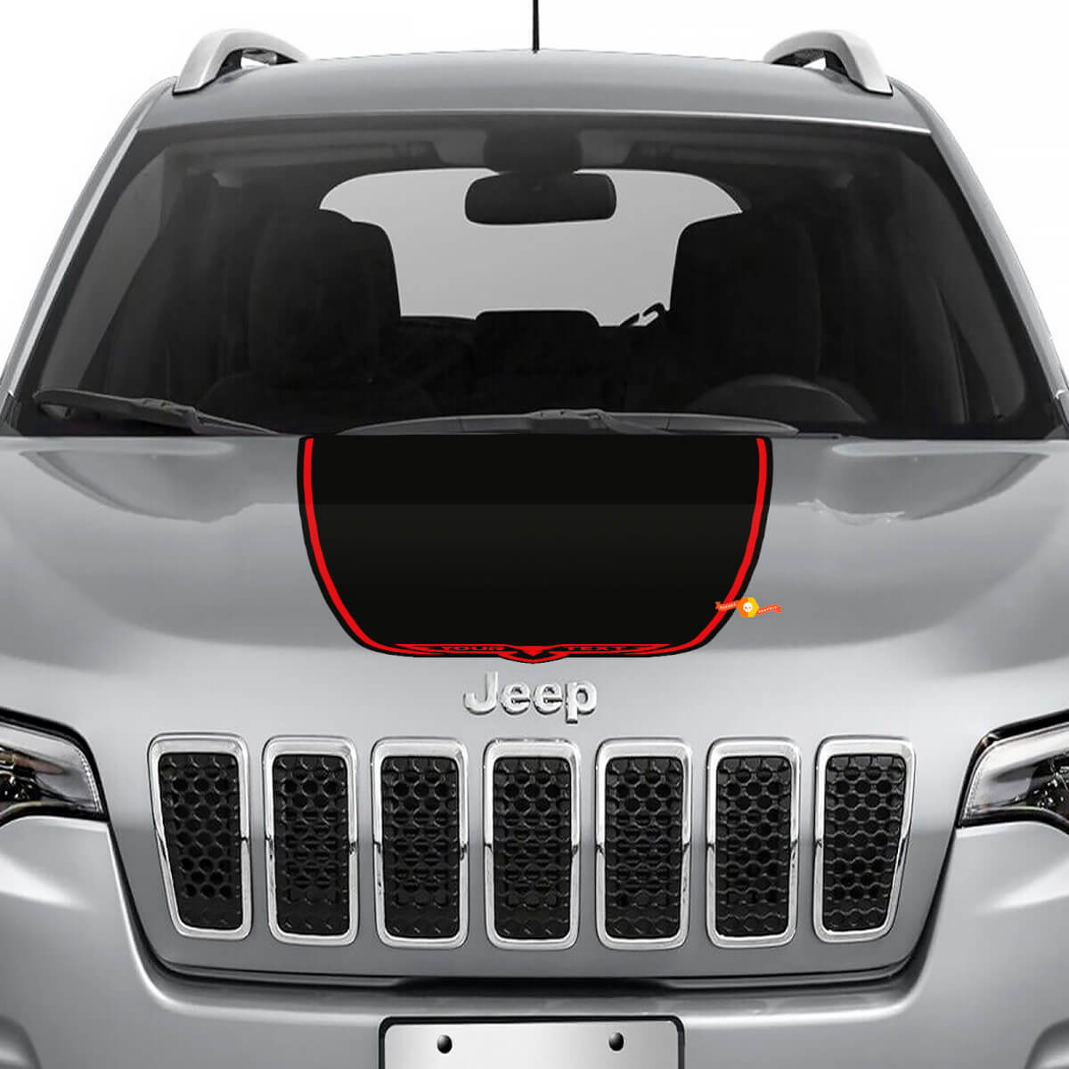 Trailhawk Style Hood Vinyl Decal Sticker Graphic for Jeep Cherokee