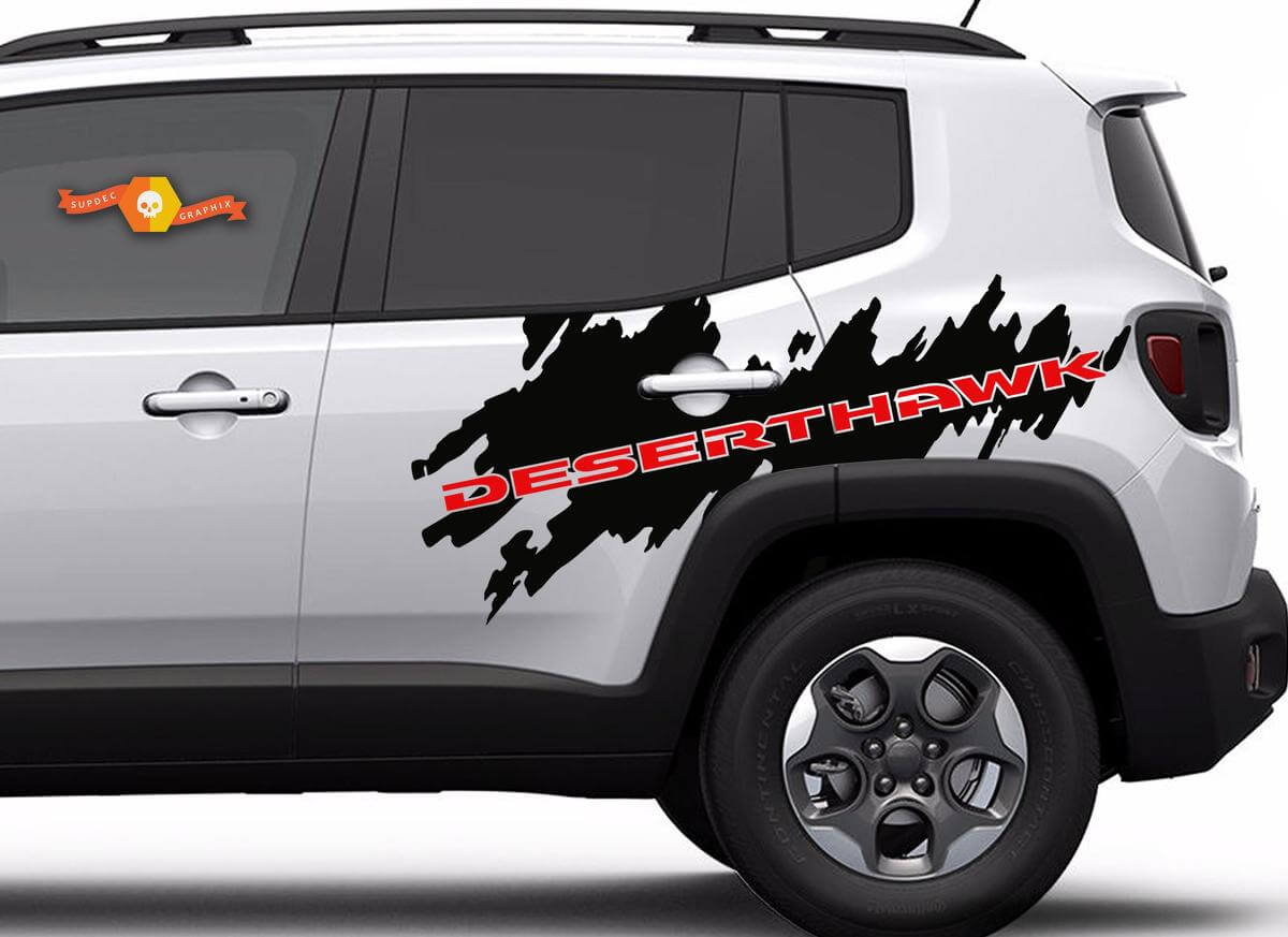DesertHawk Side Splash Graphic Vinyl Decal Stickers for Jeep Renegade