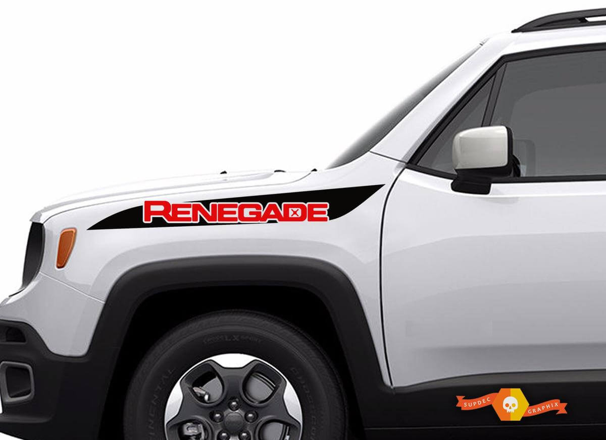 Hood Stripe Graphic Vinyl Decal Sticker Side for Jeep Renegade