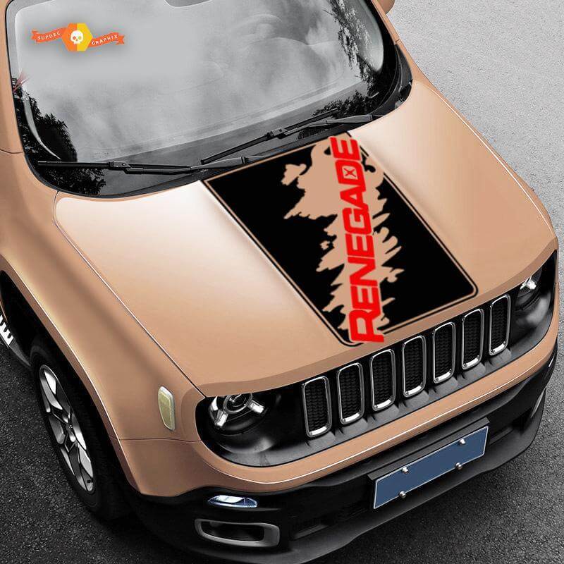 Splash Splatter Logo Hood Vinyl Decal Sticker for Jeep Renegade