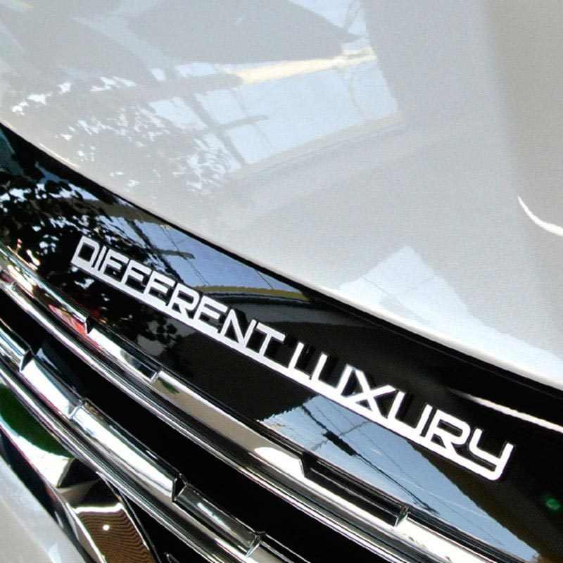 Etiqueta de calcomanía de letras cursivas Etiqueta de calefacción de acrílico Logotipo del emblema del cabello para Audi