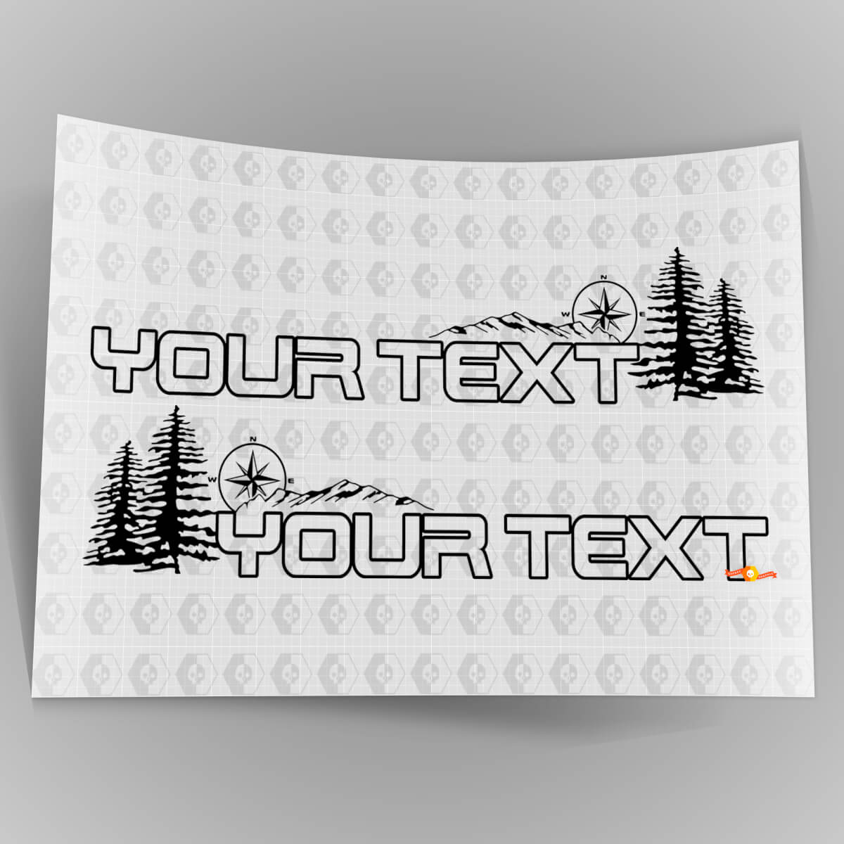 Forest Style Off Road Vinyl Hood Stickers Decals for Jeep Wrangler