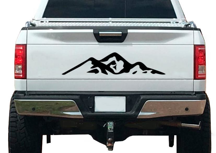 Mountain Nature Forest Graphic Decalcomania in vinile Adatto a tailgate Trailer RV Camper