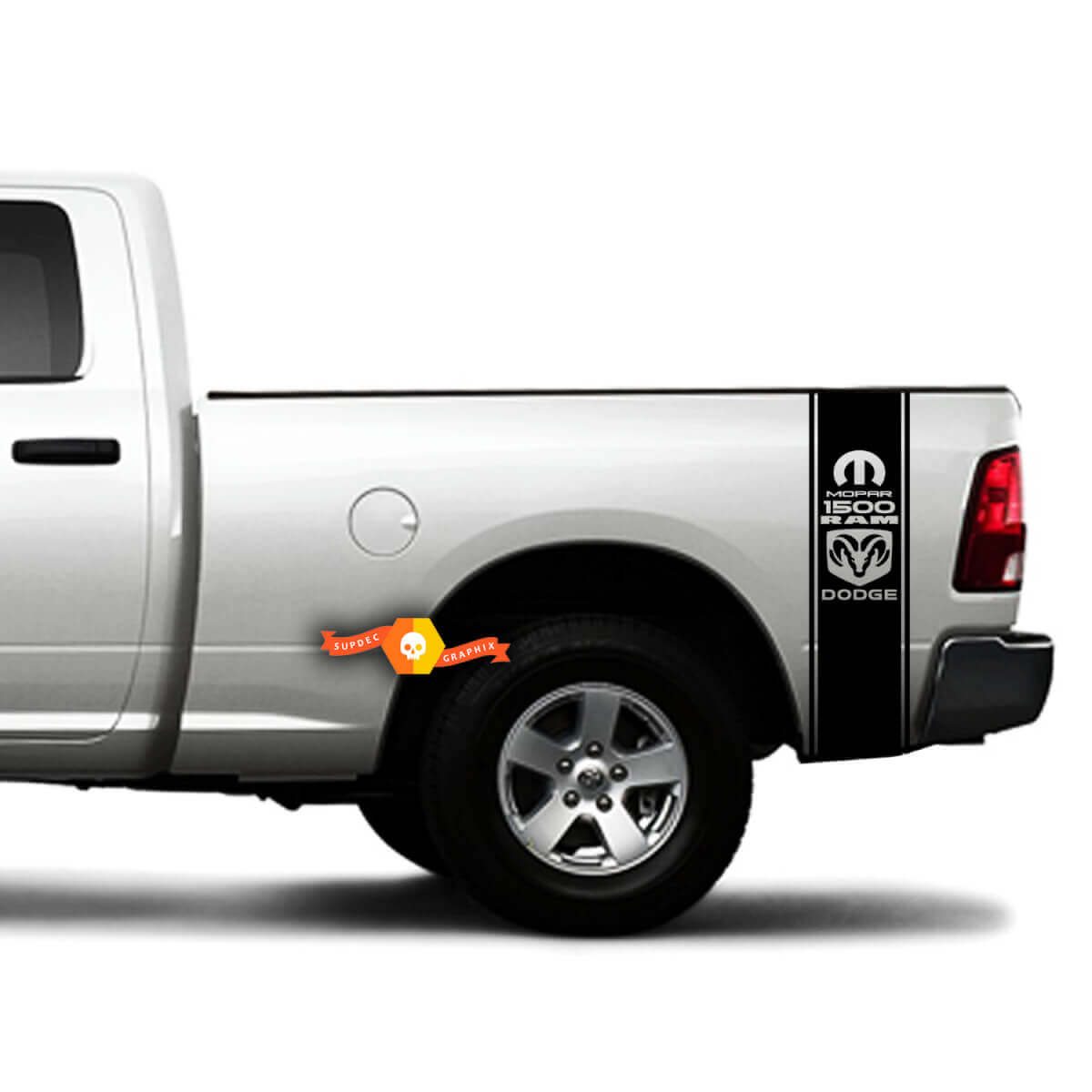 Truck Bed Box Stripe Vinyl Decal Sticker for Dodge Ram 1500 / 2500 / 3500