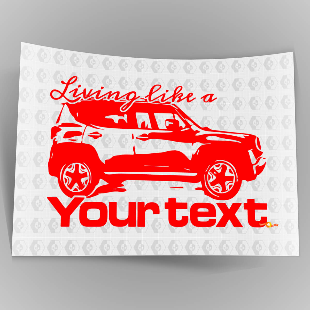 Living Like a Logo Graphic Vinyl Decal Sticker for Jeep Renegade