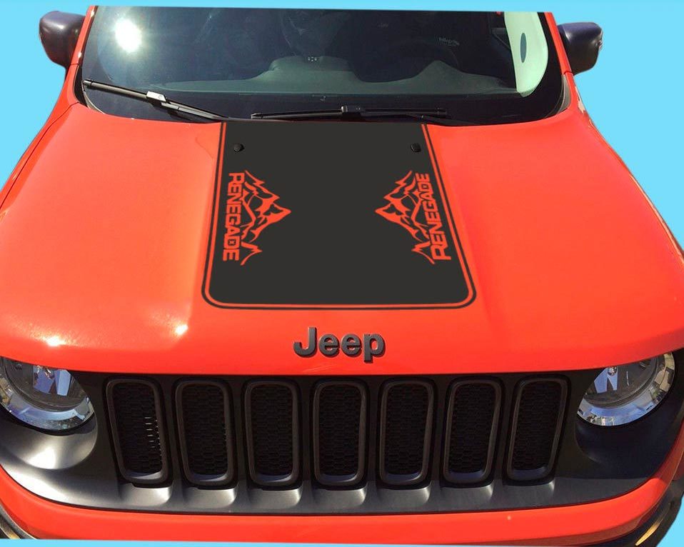 Details about   Jeep Renegade with Mountains sticker decal set with Free Squeegee & Instructions 