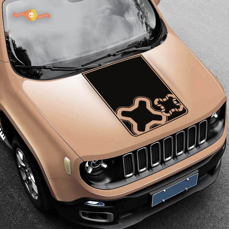 Hood Logo Graphic Vinyl Decal Sticker Side Camo for Jeep Renegade