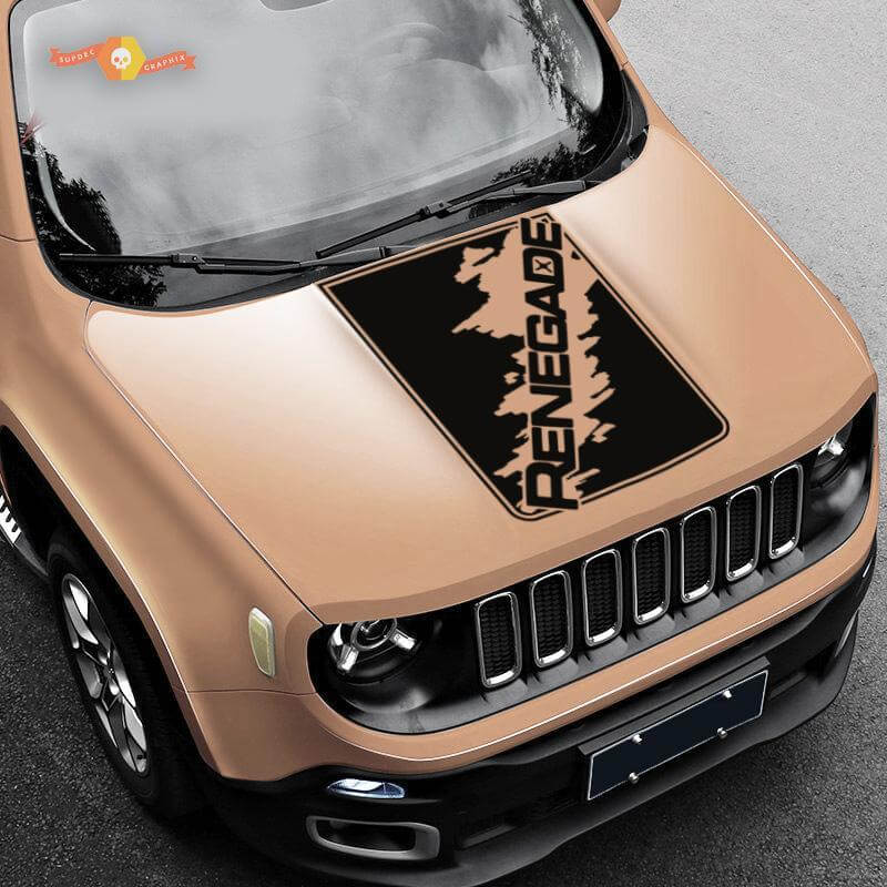 Hood Splash Splatter Logo Graphic Vinyl Decal Sticker for Jeep Renegade