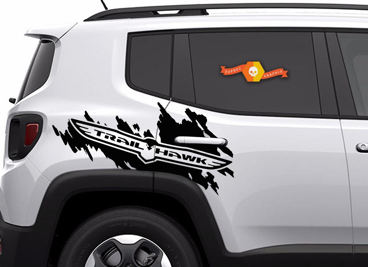 Jeep Renegade Cherokee Trail Hawk TrailHawk Side Splash Logo Grafik Vinyl Aufkleber