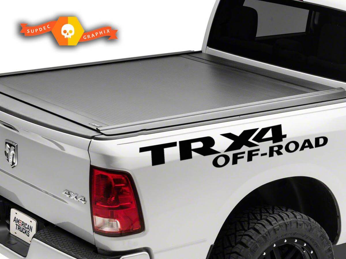 2x TRX4 Off Road Side Body Vinyl Decal Stickers for Dodge Ram 1500 / 2500