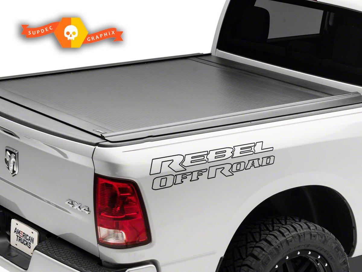 Dodge Ram Rebel Logo Seitenumriss Flare Truck Vinyl Aufkleber Grafik Off Road Bed Pickup