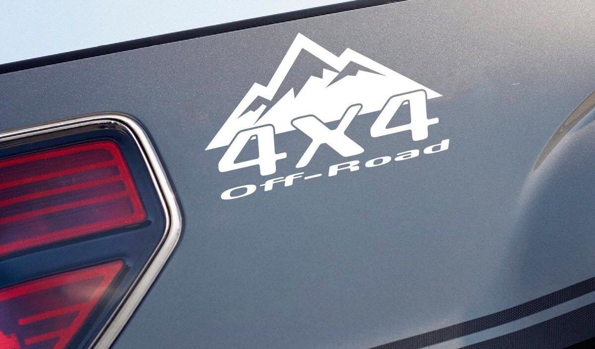 4x4 Off Road Mountain Emblem Vinyl Decal Sticker for Dodge Truck