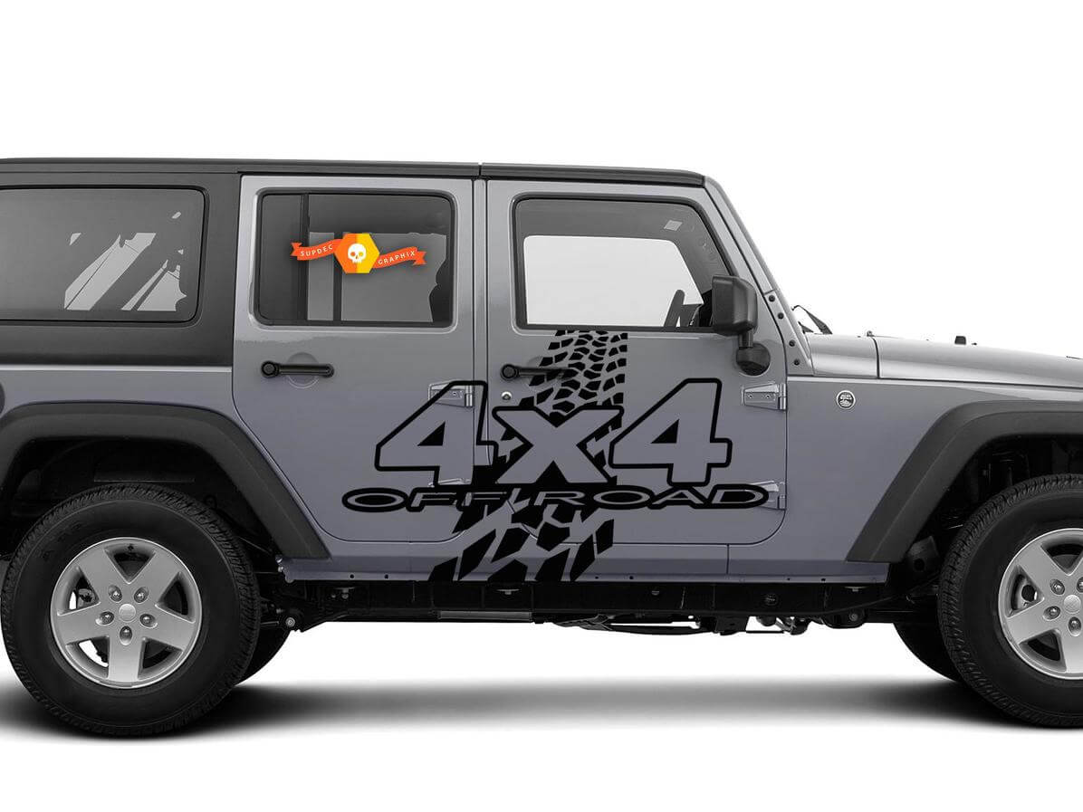 4x4 Off Road Mud Tires Vinyl Decal Sticker for Jeep
