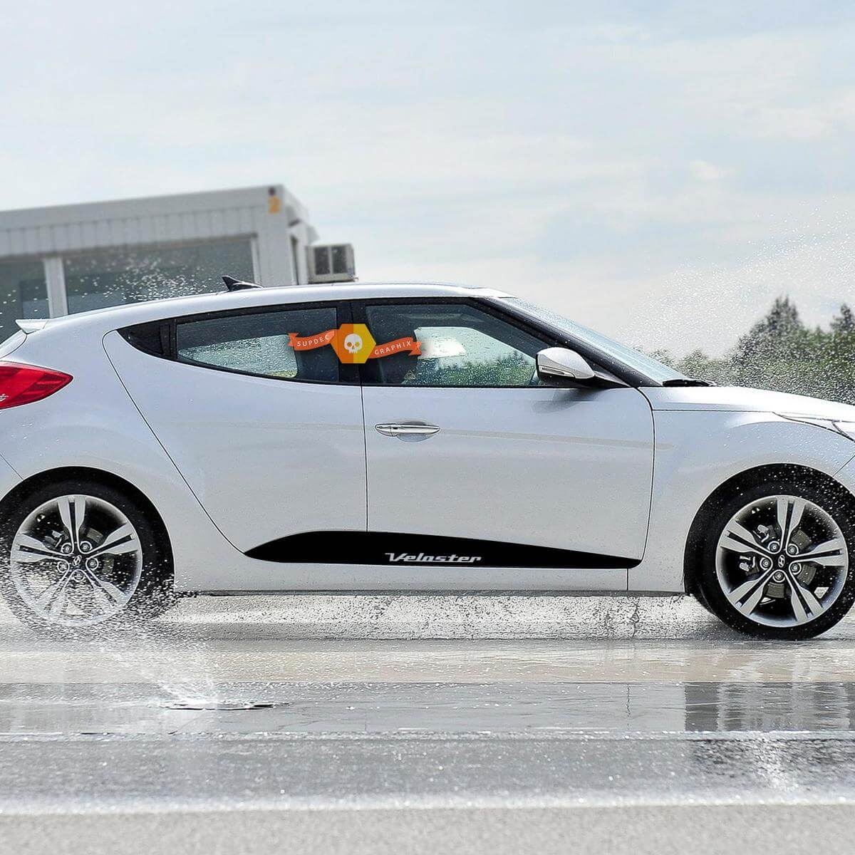  Veloster Lettering Side Door Decal Sticker for Hyundai Veloster 2011+