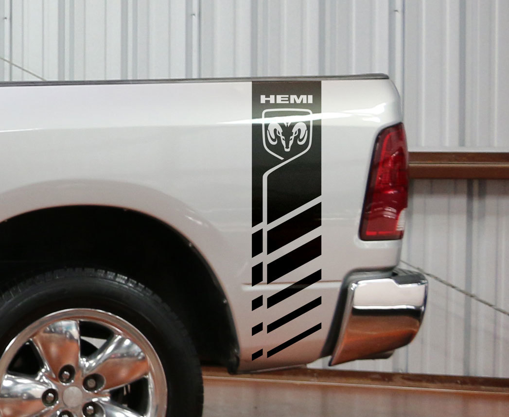 Dodge Ram 1500 2500 3500 Hemi 4x4 Decal Truck Bed Stripe Vinyl Sticker ...