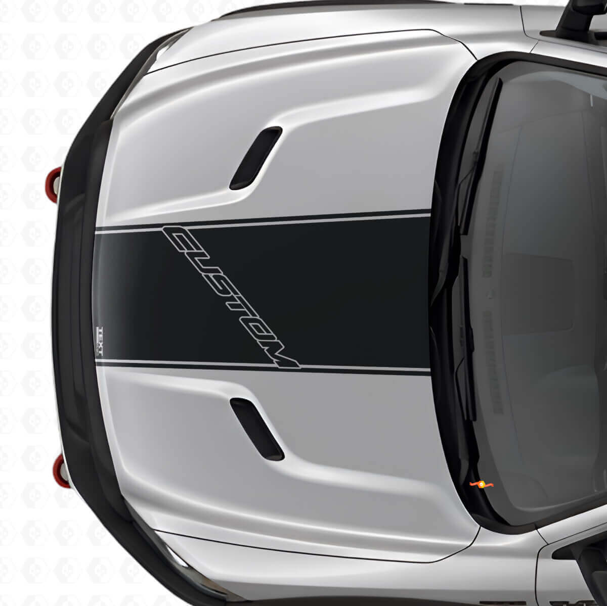 Custom Outline Lettering Hood Vinyl Decal for Dodge Ram Rebel 