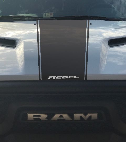Dodge Ram Rebel Hemi 5,7 L Vinyl Aufkleber Aufkleber Motorhaube Rennstreifen, Fabrik-Stil
