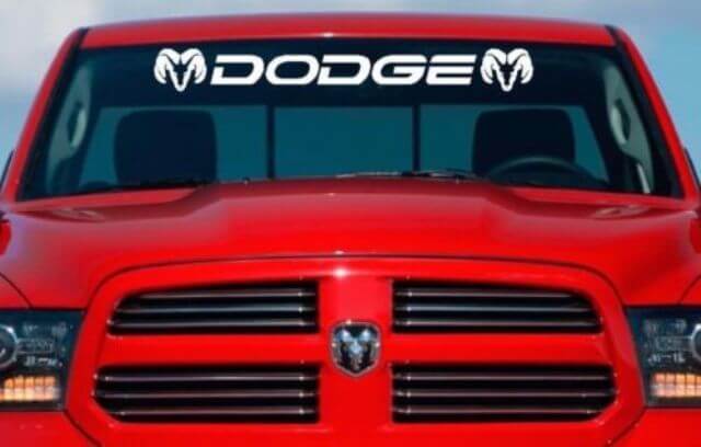 Windshield Vinyl Decal Sticker 40 Inch Custom Logo Graphics for Dodge Ram