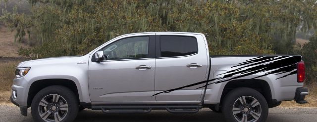 RIPPED Upper Rear Truck Bed Vinyl Graphics Kit Decals Stripes for Chevy Colorado