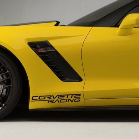 2 Chevy Corvette Racing Decals Stickers Stingray z06 Grand Sport