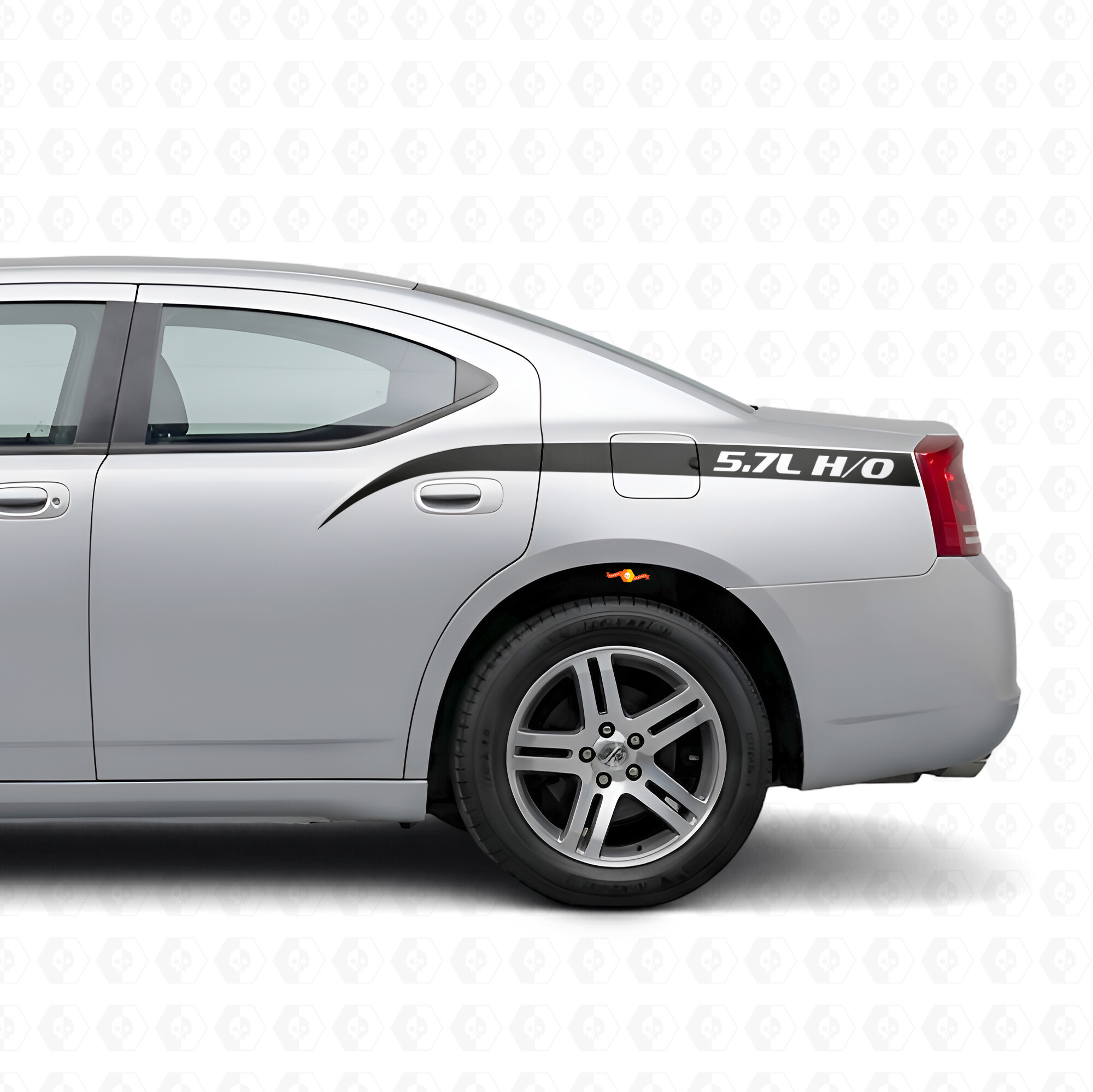 5.7L H/O Curved Stripes Side Vinyl Decal Sticker for Dodge Charger 2006-2010