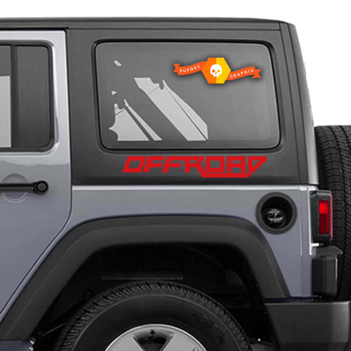 Lettering Decal Sticker Emblem Logo Vinyl Off Road for Jeep Wrangler