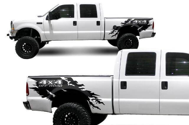 4x4 Torn Wrap Kit Vinyl Decal for Musclecar F-250 1999-2006