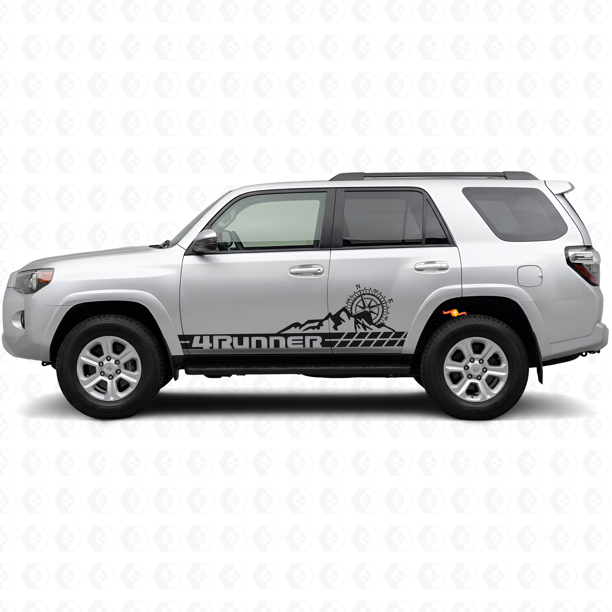 4Runner Mountain Compass Stripes Side Door Vinyl Decal Sticker for Toyota 4Runner 2010-2017