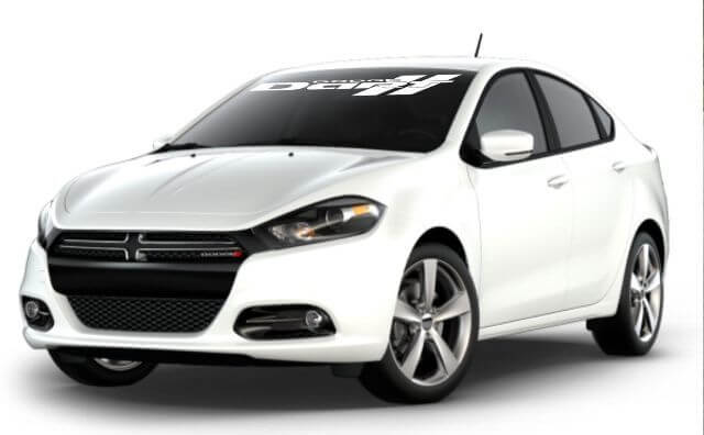 Dodge Dart Windshield Vinyl Decal Sticker (White Color)