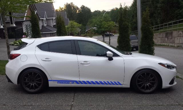 Racing Stripes Side Vinyl Decal Sticker for Mazda Mazda3 2010-2018