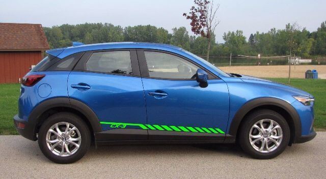 Racing Graphic Stripe Car Vinyl Decal Sticker for Mazda CX-3 2015 - 2018