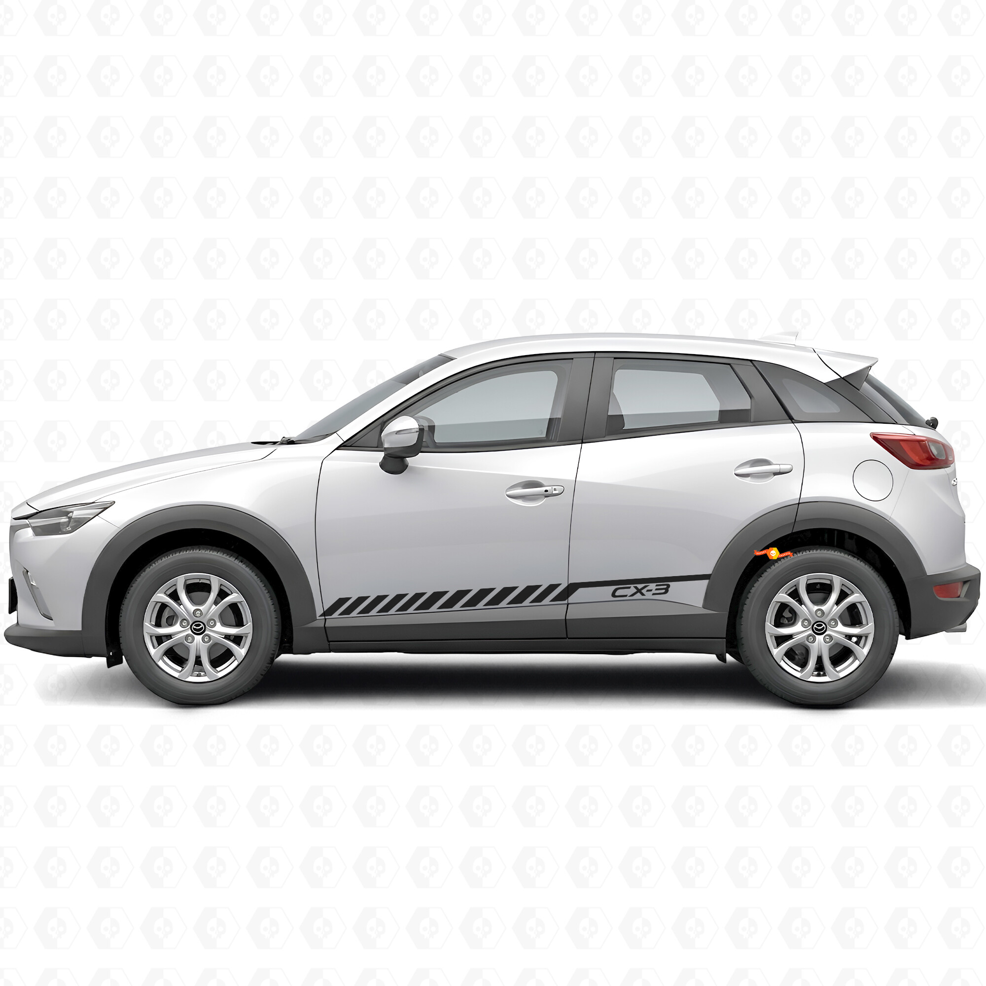Racing Stripes Door Side Vinyl Decal Sticker for Mazda CX-3