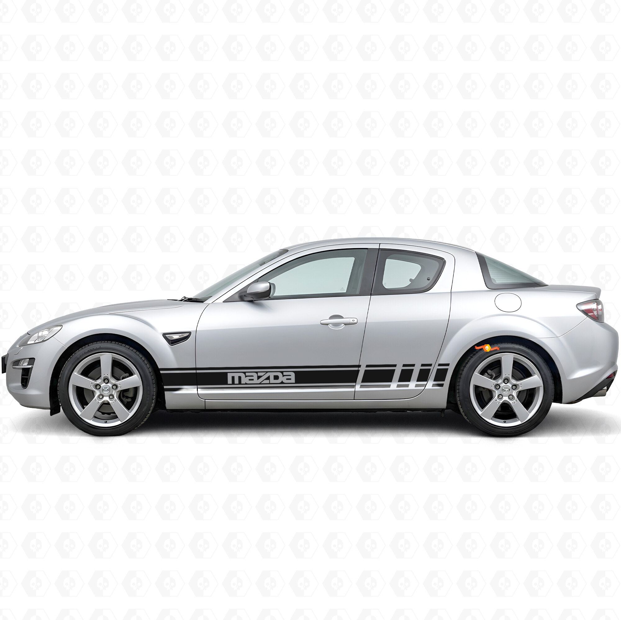 Branded Accent Stripes Side Vinyl Decal Sticker for Mazda RX-8