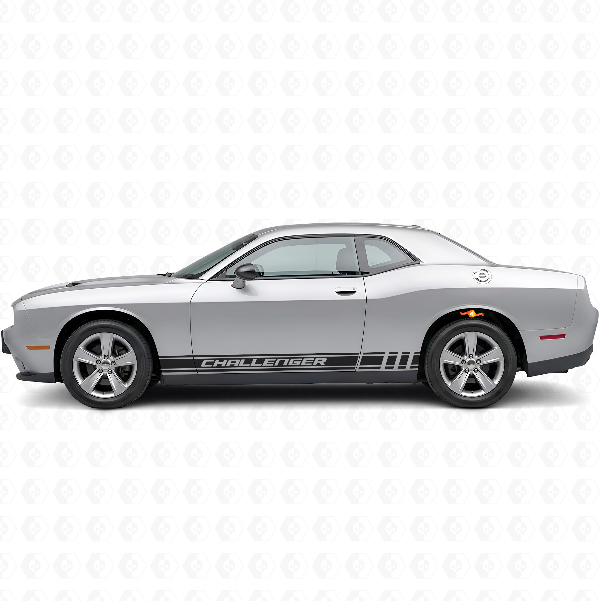 Challenger Lettering Racing Stripes Side Vinyl Decal Sticker for Dodge Challenger