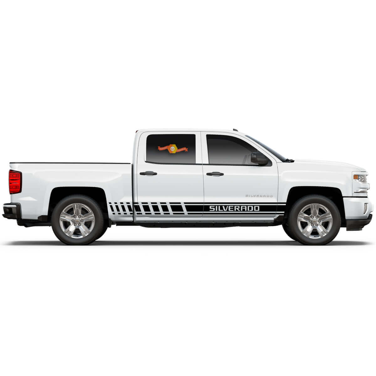 2X Multiple Color Graphics Chevrolet Silverado Car Racing Vinyl Decal Sticker