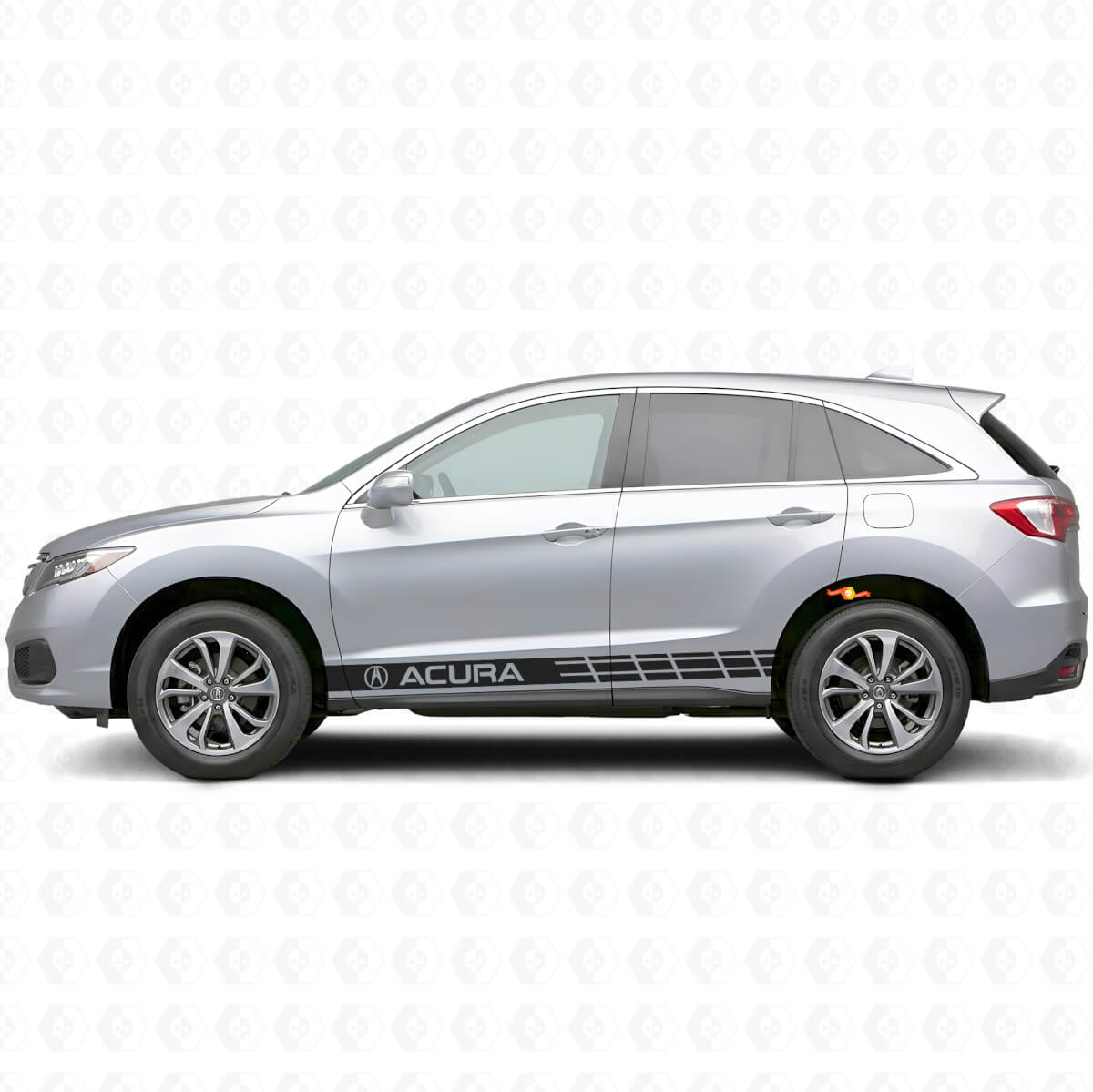 Racing Side Stripes Vinyl Decal Kit for Acura RDX MDX 