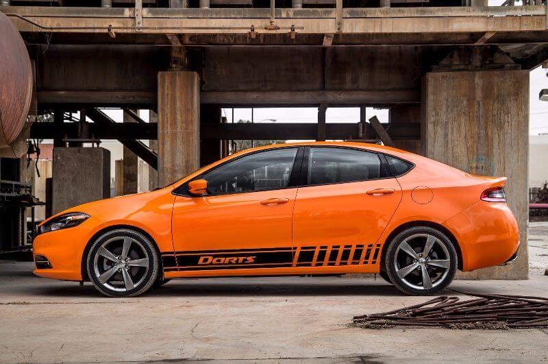 2x Multi-Color Dodge Dart Racing Symbol Vinyl Decal Stickers