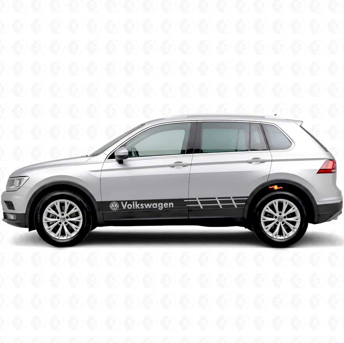 VW Logo Stripes Side Vinyl Decal Sticker for Volkswagen Tiguan