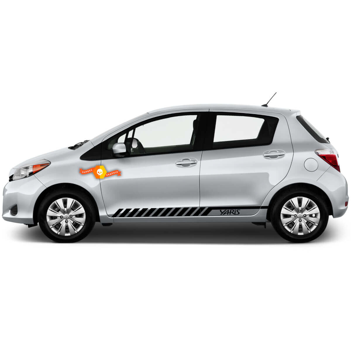Racing Side Stripe Vinyl Decal Kit for Toyota Yaris 2012-2018