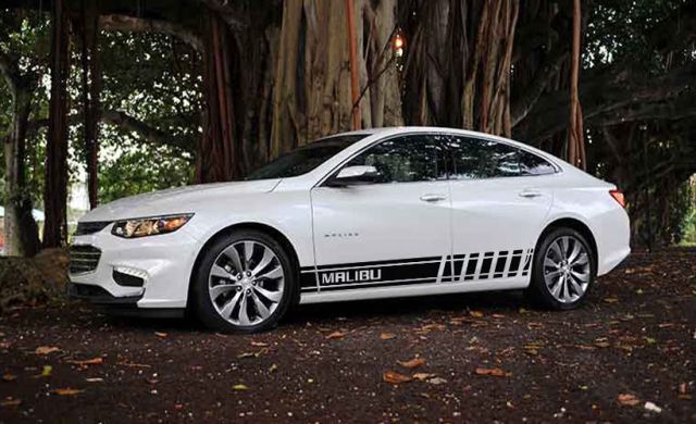 2X Multiple Color Graphic Chevrolet Malibu Car Symbol Racing Vinyl Decal Sticker