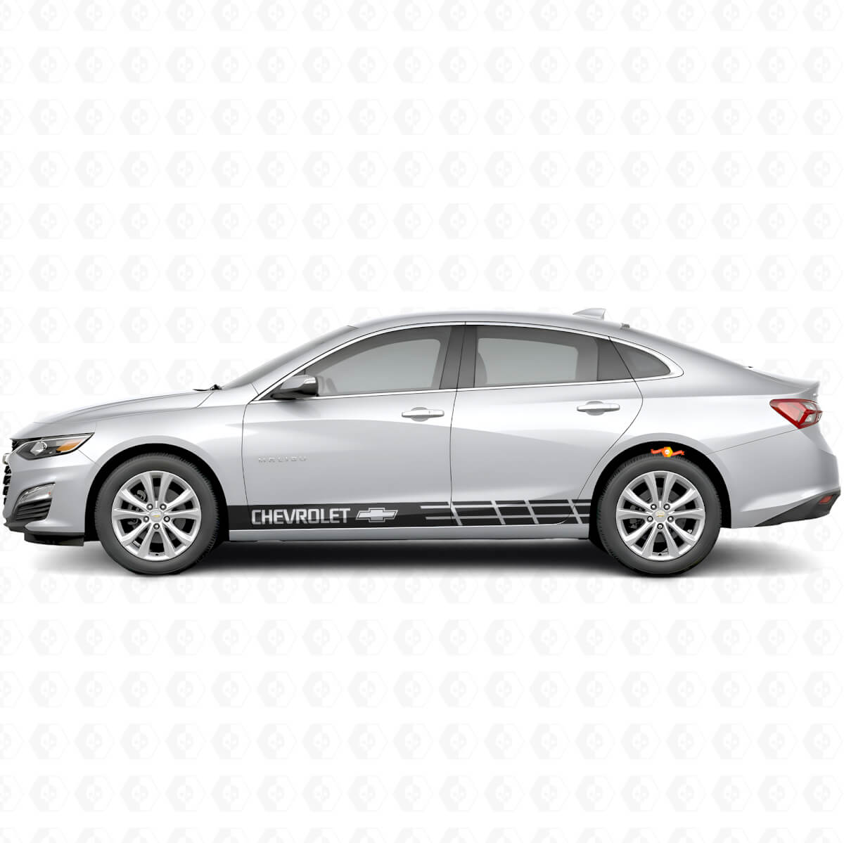 Branded Stripes Side Vinyl Decal Sticker for Chevrolet Malibu