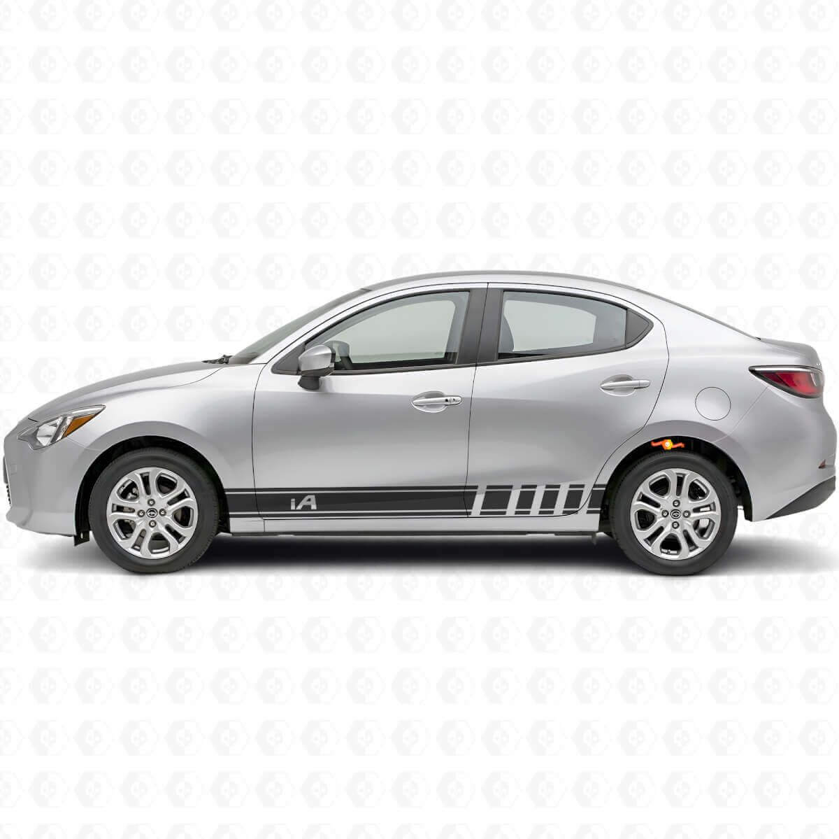 iA Side Racing Stripes Vinyl Decal Kit for Scion iA or Toyota Yaris iA