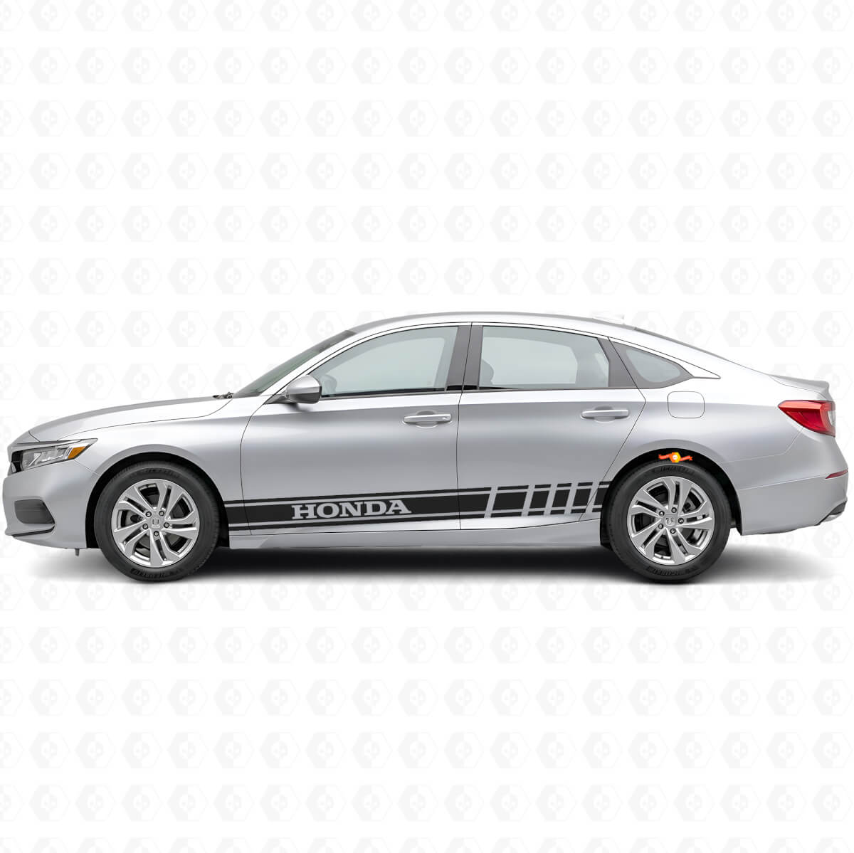 Branded Racing Stripes Side Vinyl Decal Sticker for Honda Accord