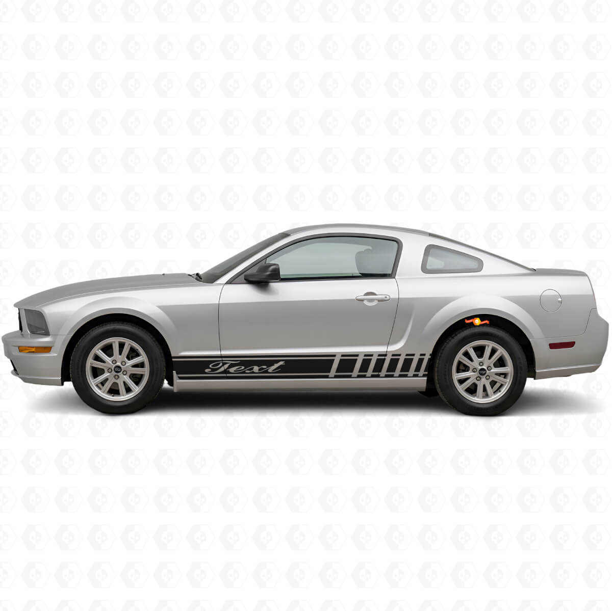 Racing Style Custom Stripes Side Vinyl Decal Kit for Musclecar Musclecarmodel 