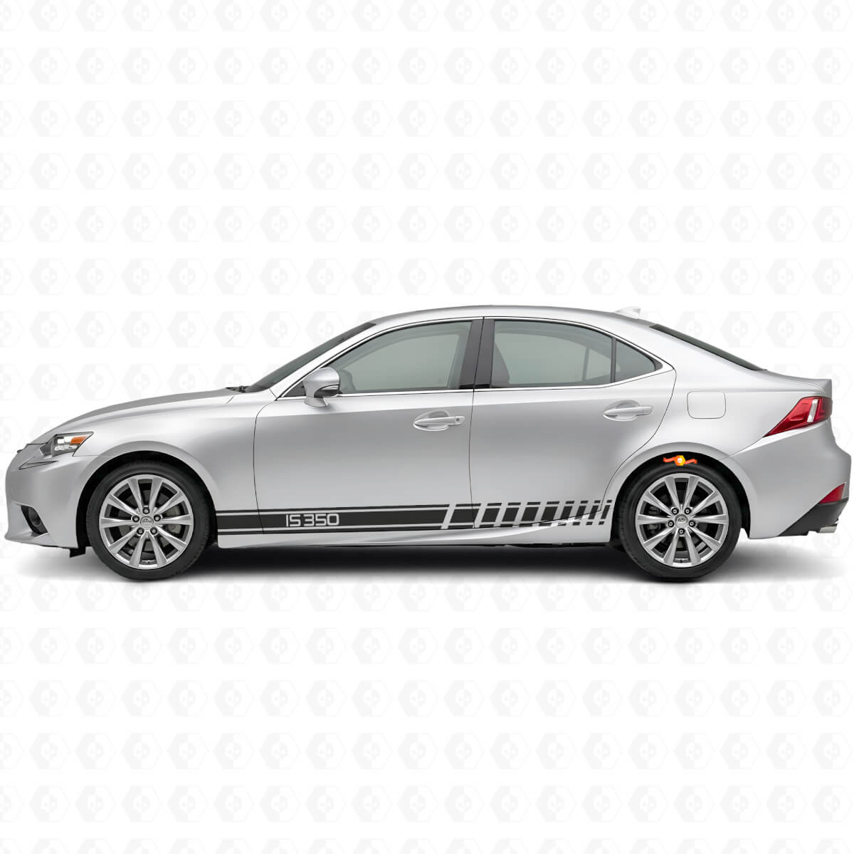 IS350 Logo Racing Stripes Side Vinyl Decal Sticker for Lexus IS 2014-2020